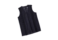 YRIIOMO Tanktop Sommer-Basic Weste für Damen Dunkelblau/Blau