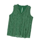 YRIIOMO Tanktop Sommer-Basic Weste für Damen Dunkelgrün/Grün