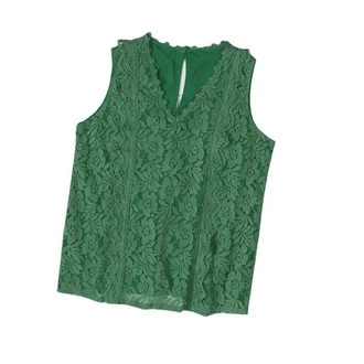 YRIIOMO Tanktop Sommer-Basic Weste für Damen Dunkelgrün/Grün