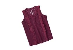 YRIIOMO Tanktop Sommer-Basic Weste für Damen Dunkelrot/Bordeaux/Lila/Rot