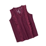 YRIIOMO Tanktop Sommer-Basic Weste für Damen Dunkelrot/Bordeaux/Lila/Rot