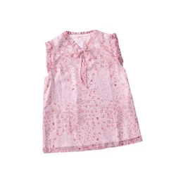 Tanktop Sommeroberteil mit bedruckter, lockerer Weste, V-Ausschnitt, rmellos, Oberteil fr Damen.
