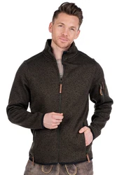 Tom Collins Outdoorjacke Strickfleecejacke Herren TAZIANO braun/schilfgrün