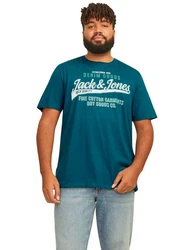 Jack & Jones Plus Print-Shirt Spar-Set 3er-Pack Big Size Shirt Dunkelgrün/Blau/Grün