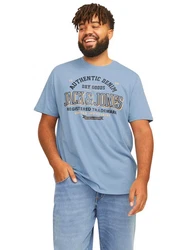 Jack & Jones Plus Print-Shirt Spar-Set 3er-Pack Big Size Shirt Dunkelgrün/Blau/Grün