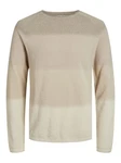 Jack & Jones Rundhalspullover JJEHILL KNIT CREW NECK Beige (4830)
