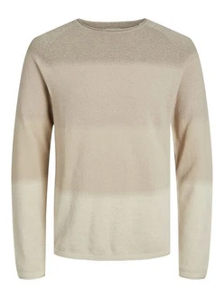 Jack & Jones Rundhalspullover JJEHILL KNIT CREW NECK Beige (4830) Jack & Jones Rundhalspullover JJEHILL KNIT CREW NECK Beige (4830)