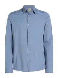 Langarmhemd SLIM FIT STRETCH POPLIN mit Kentkragen