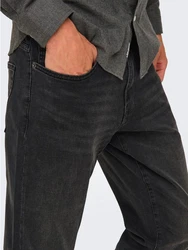 ONLY & SONS Regular-fit Jeans ONSWEFT Dunkelgrau/Grau/Khaki/Hellgrau