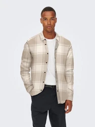 ONLY & SONS Karohemd ONSGUDMUND LS CHECKED SHIRT (4628) Beige/Braun/Khaki