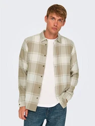 ONLY & SONS Karohemd ONSGUDMUND LS CHECKED SHIRT (4628) Beige/Braun/Khaki