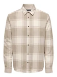 ONLY & SONS Karohemd ONSGUDMUND LS CHECKED SHIRT (4628) Beige/Braun/Khaki