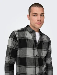 ONLY & SONS Karohemd ONSGUDMUND LS CHECKED SHIRT (4628) Schwarz/Grau/Gelb