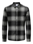 ONLY & SONS Karohemd ONSGUDMUND LS CHECKED SHIRT (4628) Schwarz/Grau/Gelb