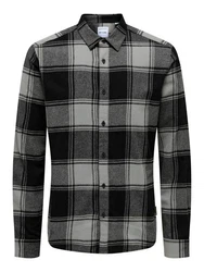 ONLY & SONS Karohemd ONSGUDMUND LS CHECKED SHIRT (4628) Schwarz/Grau/Gelb