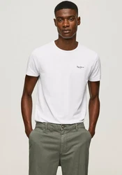 Pepe Jeans T-Shirt Rundhals Weiß/Creme/Khaki/Beige