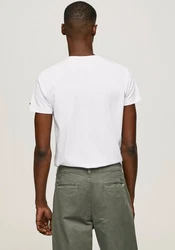 Pepe Jeans T-Shirt Rundhals Weiß/Creme/Khaki/Beige