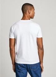 Pepe Jeans T-Shirt Rundhals Weiß/Creme/Khaki/Beige