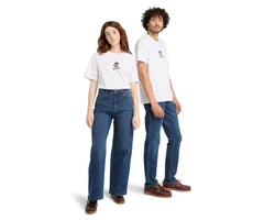 Timberland T-Shirt Weiß/Creme/Braun/Fliederfarben/Hellblau