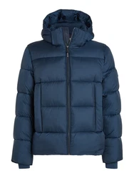 Calvin Klein Outdoorjacke HOODED QUILT PUFFER MW Dunkelblau/Blau/Hellblau