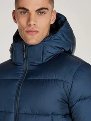 Calvin Klein Outdoorjacke HOODED QUILT PUFFER MW Dunkelblau/Blau/Hellblau