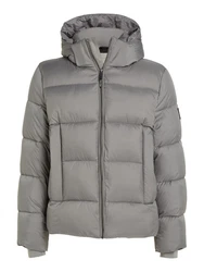 Calvin Klein Outdoorjacke HOODED QUILT PUFFER MW Grau/Hellgrau/Beige