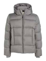 Outdoorjacke HOODED QUILT PUFFER MW mit Logopatch
