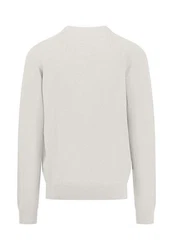 FYNCH-HATTON Strickpullover mit V-Kragen Grau/Khaki