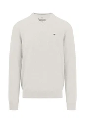 FYNCH-HATTON Strickpullover mit V-Kragen Grau/Khaki