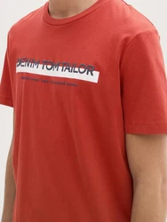 TOM TAILOR Denim T-Shirt Rot/Braun