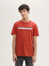 TOM TAILOR Denim T-Shirt Rot/Braun