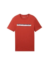 TOM TAILOR Denim T-Shirt Rot/Braun