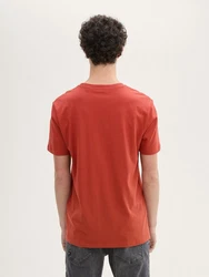 TOM TAILOR Denim T-Shirt Rot/Braun