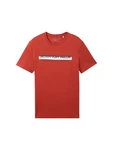 TOM TAILOR Denim T-Shirt Rot/Braun