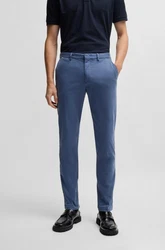 BOSS Stoffhose Kaito Blau/Dunkelblau/Hellblau/Grau