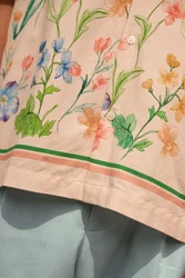 Next Kurzarmhemd Beige/Orange/Hellblau
