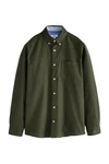 Next Langarmhemd Oxford Slim Fit Dunkelgrün/Grün