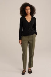 WE Fashion Anzughose Khaki/Dunkelgrün