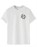 RMK T-Shirt Rundhals Vintage Smile Weiß/Grau/Creme/Dunkelblau/Rosa