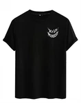 RMK T-Shirt Rundhals Vintage Smile Schwarz