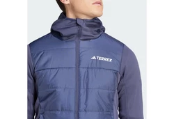 adidas TERREX MULTI HYBRID INSULATED KAPUZENJACKE Dunkelblau/Hellblau