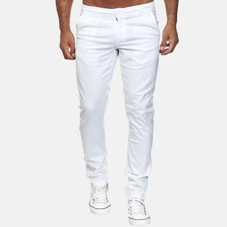 Elara Chinohose Slim Fit Weiß/Creme