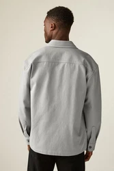 Next Outdoorhemd Hemdjacke mit zwei Taschen Grau/Hellgrau/Beige