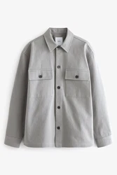 Next Outdoorhemd Hemdjacke mit zwei Taschen Grau/Hellgrau/Beige