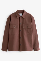 Next Outdoorhemd Hemdjacke mit zwei Taschen Braun/Rot/Beige