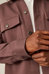 Next Outdoorhemd Hemdjacke mit zwei Taschen Braun/Rot/Beige