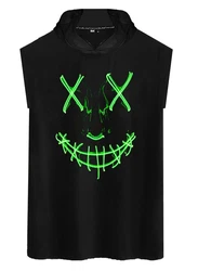 RMK Herren Tanktop Muskelshirt Gym Smiley Neonfarben/Grün/Schwarz