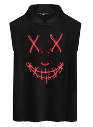 RMK Herren Tanktop Muskelshirt Gym Smiley Rot/Dunkelrot/Schwarz