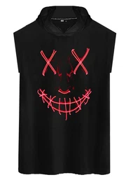 Tanktop Herren Tanktop Muskelshirt Gym rmellos Shirt Smiley Smile aus Baumwolle