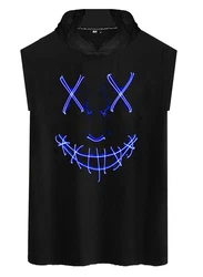 RMK Herren Tanktop Muskelshirt Gym Smiley Schwarz/Blau